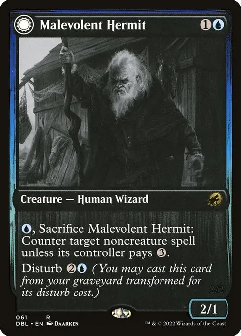 Malevolent Hermit // Benevolent Geist - Foil