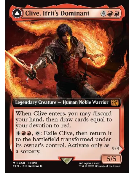 Clive, Ifrit's Dominant // Ifrit, Warden of Inferno - Foil
