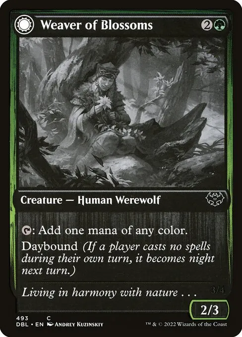 Weaver of Blossoms // Blossom-Clad Werewolf - Foil