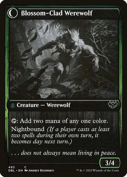 Weaver of Blossoms // Blossom-Clad Werewolf - Foil