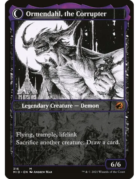 Jerren, Corrupted Bishop // Ormendahl, the Corrupter - Foil