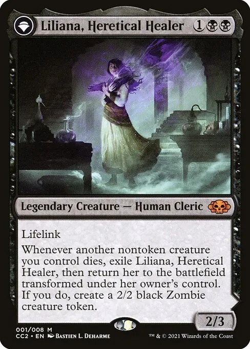 Liliana, Heretical Healer // Liliana, Defiant Necromancer - Foil