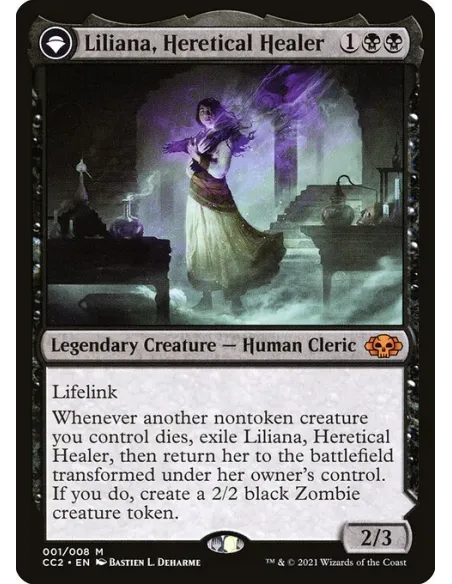 Liliana, Heretical Healer // Liliana, Defiant Necromancer - Foil