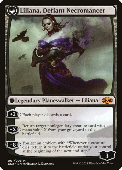 Liliana, Heretical Healer // Liliana, Defiant Necromancer - Foil