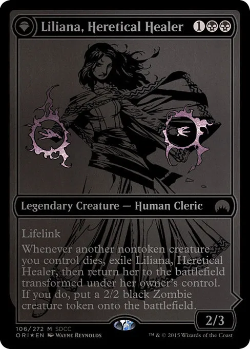 Liliana, Heretical Healer // Liliana, Defiant Necromancer - Foil