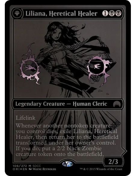 Liliana, Heretical Healer // Liliana, Defiant Necromancer - Foil