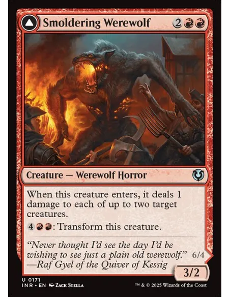 Smoldering Werewolf // Erupting Dreadwolf