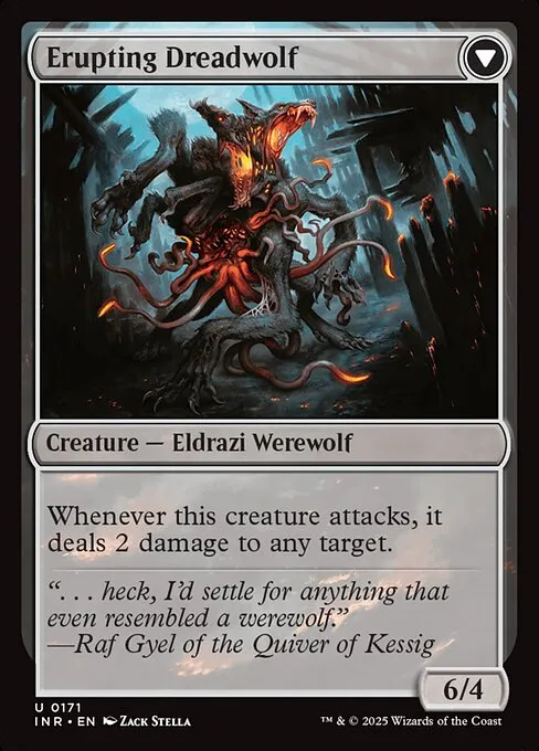 Smoldering Werewolf // Erupting Dreadwolf - Foil