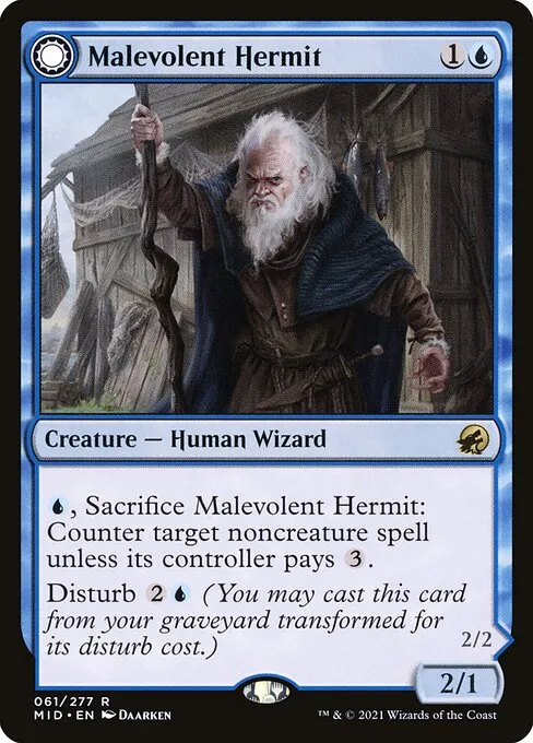 Malevolent Hermit // Benevolent Geist - Foil