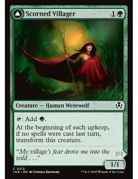 Scorned Villager // Moonscarred Werewolf - Foil