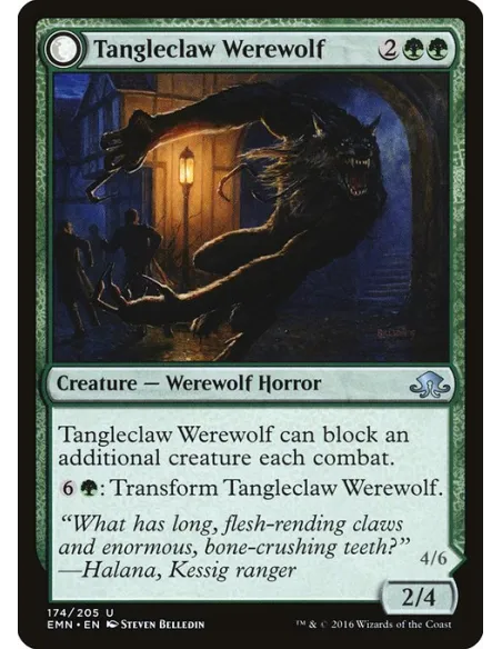 Tangleclaw Werewolf // Fibrous Entangler - Foil
