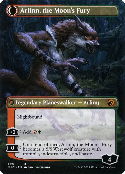 Arlinn, the Pack's Hope // Arlinn, the Moon's Fury - Foil