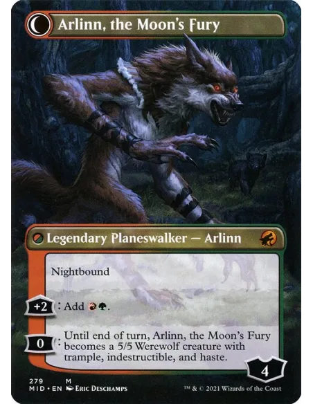 Arlinn, the Pack's Hope // Arlinn, the Moon's Fury - Foil