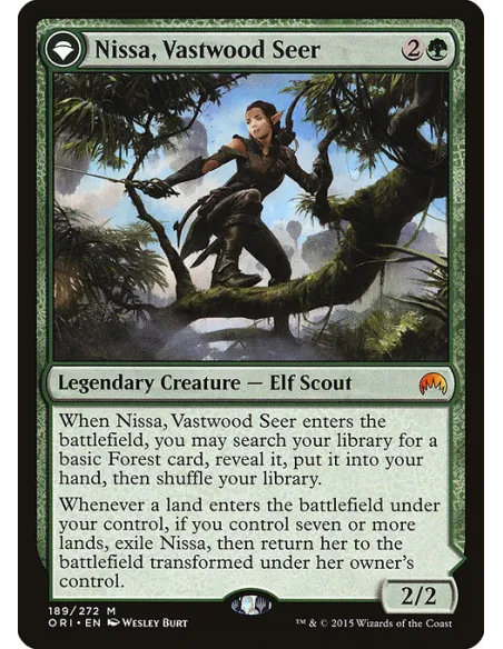 Nissa, Vastwood Seer // Nissa, Sage Animist - Foil