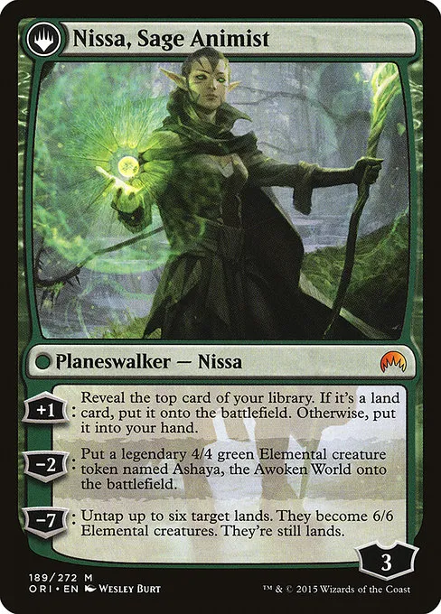 Nissa, Vastwood Seer // Nissa, Sage Animist - Foil
