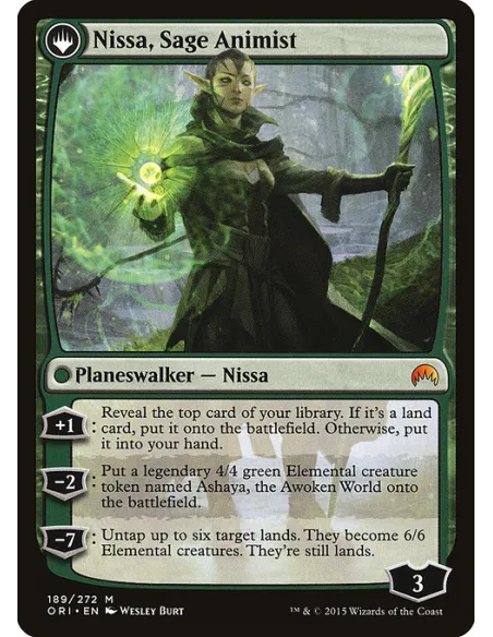Nissa, Vastwood Seer // Nissa, Sage Animist - Foil