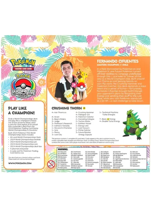 POKÉMON: World Championship Deck 2024 Honolulu - Iron Thorns - Fernando Cifuentes