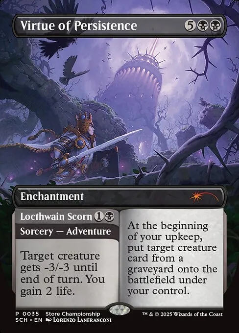 Virtue of Persistence // Locthwain Scorn - Foil