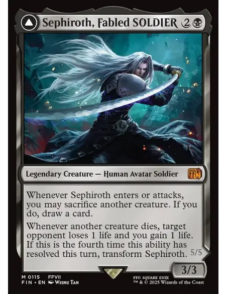 Sephiroth, Fabled SOLDIER // Sephiroth, One-Winged Angel - Foil - výkup