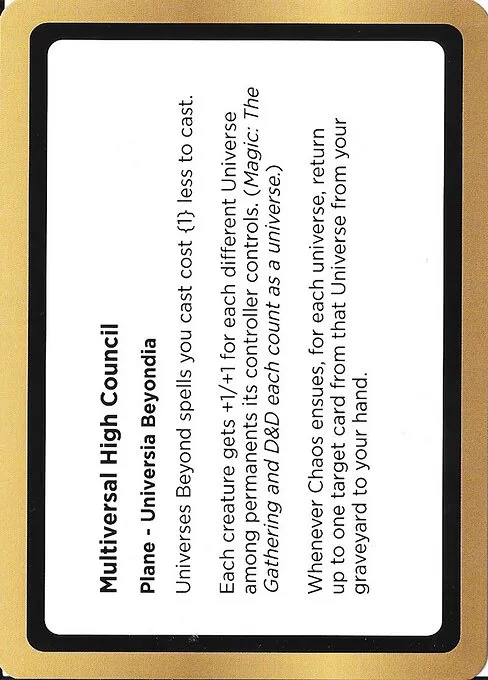 Multiversal High Council