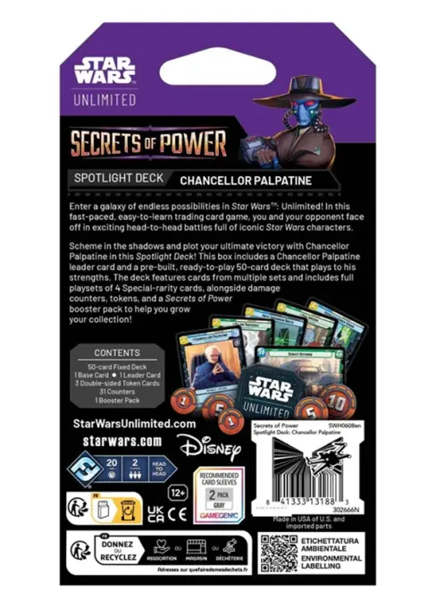 SW UNLIMITED: SECRETS OF POWER - SPOTLIGHT DECK (Chancellor Palpatine)