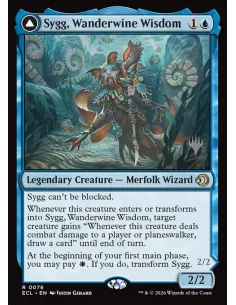 Sygg, Wanderwine Wisdom // Sygg, Wanderbrine Shield - Foil
