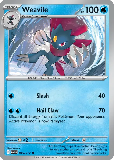 Weavile - Reverse Holo