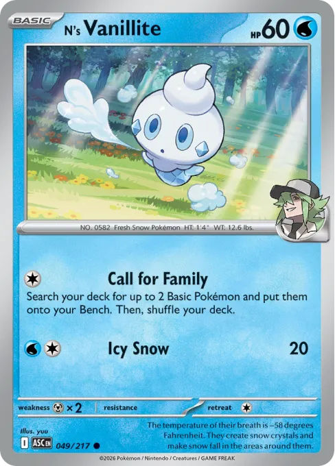 N's Vanillite - Reverse Holo