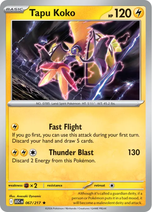 Tapu Koko - Reverse Holo