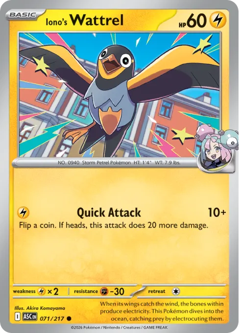 Iono's Wattrel - Reverse Holo