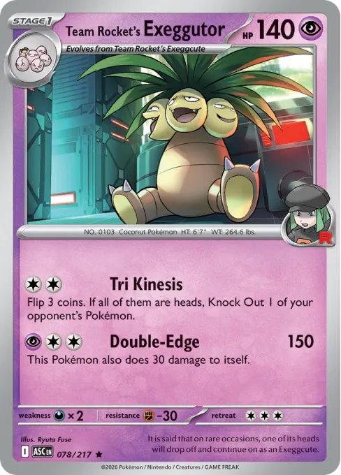 Team Rocket's Exeggutor - Reverse Holo