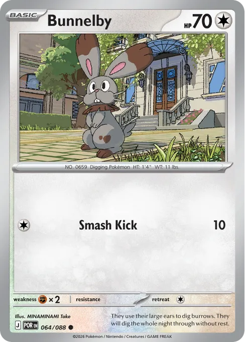Bunnelby - Reverse Holo