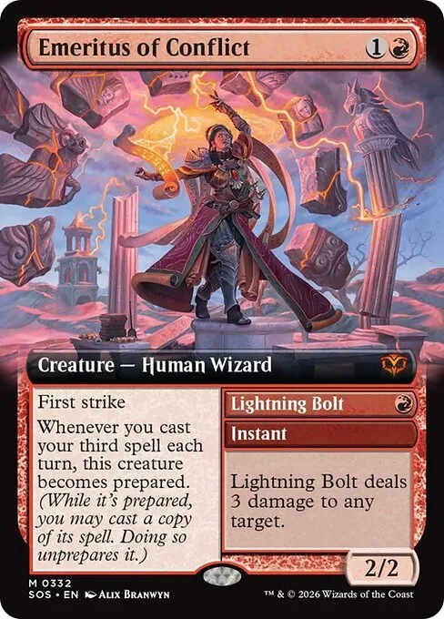 Emeritus of Conflict // Lightning Bolt - Foil