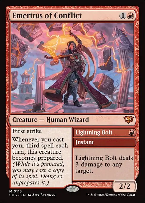 Emeritus of Conflict // Lightning Bolt - Foil