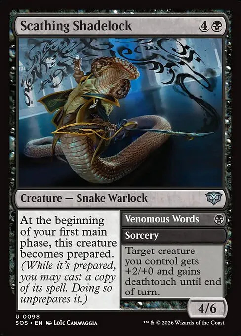 Scathing Shadelock // Venomous Words - Foil
