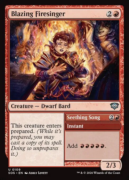 Blazing Firesinger // Seething Song - Foil
