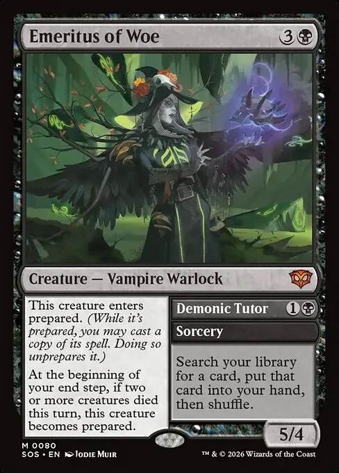 Emeritus of Woe // Demonic Tutor - Foil
