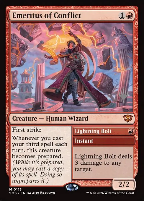 Emeritus of Conflict // Lightning Bolt - Foil