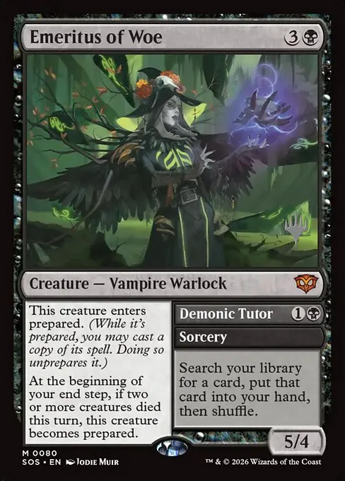 Emeritus of Woe // Demonic Tutor - Foil