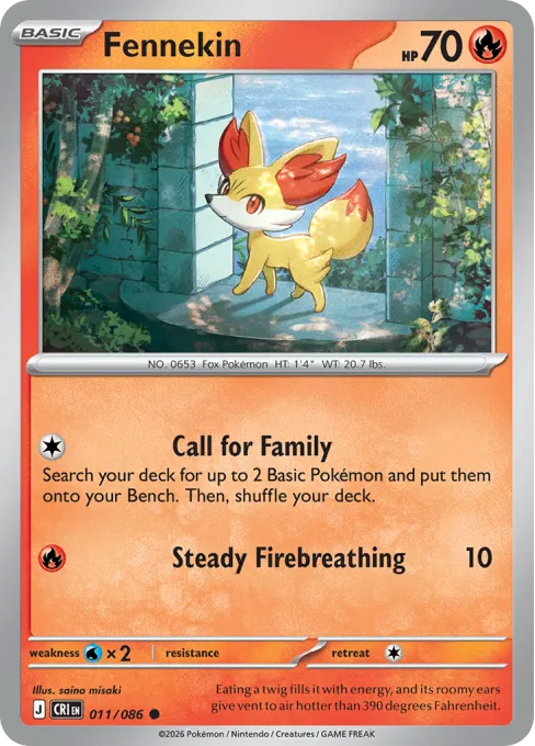 Fennekin - Reverse Holo
