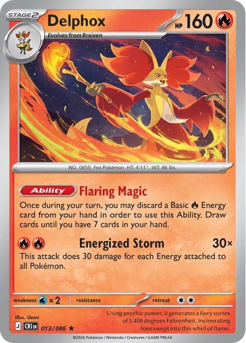 Delphox - Reverse Holo