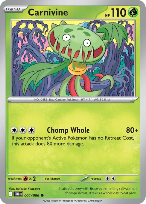 Carnivine - Reverse Holo