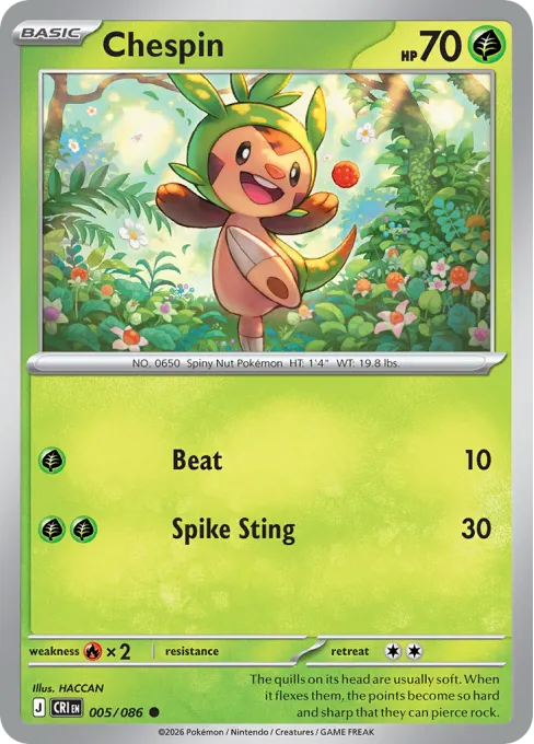 Chespin - Reverse Holo