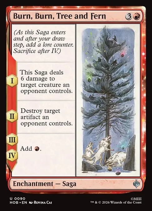 Burn, Burn, Tree and Fern - Foil