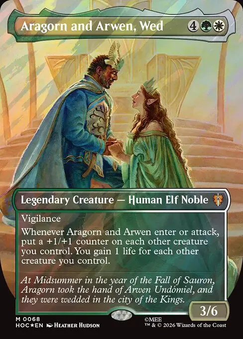 Aragorn and Arwen, Wed - Foil