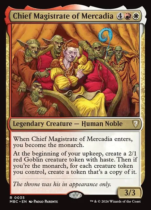 Chief Magistrate of Mercadia - Foil