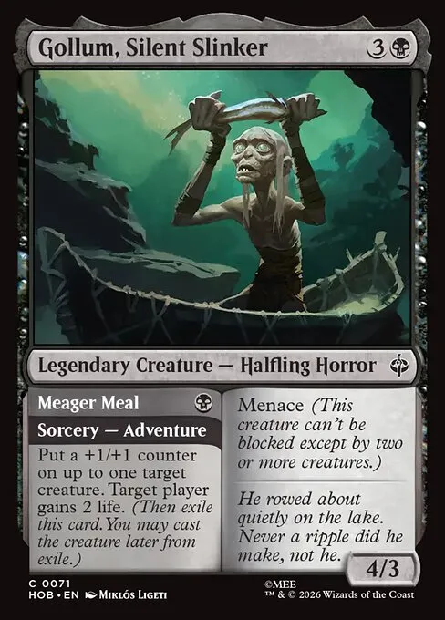 Gollum, Silent Slinker // Meager Meal - Foil
