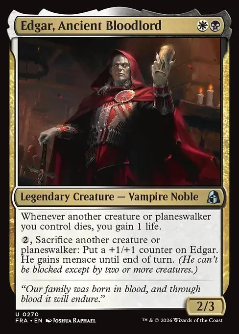 Edgar, Ancient Bloodlord - Foil