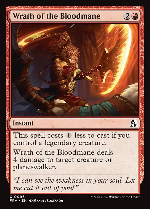 Wrath of the Bloodmane - Foil