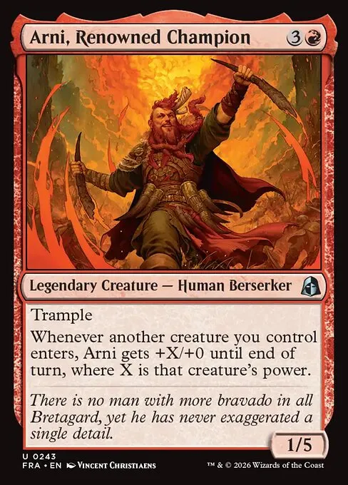 Arni, Renowned Champion - Foil